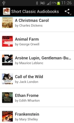 Short Classic Audiobooks android App screenshot 2